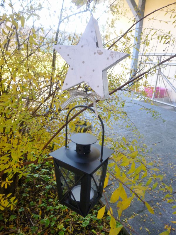 Hänger Laterne mit Stern * Shabby