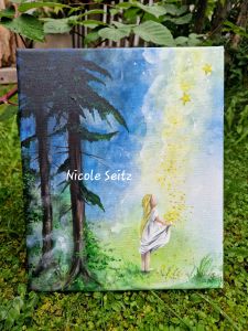 Kinder Leinwandbild (Original) * Sterntaler * Nicole Seitz