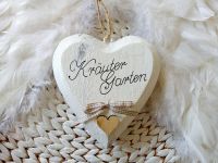Schild * Kräutergarten * Herz * Shabby