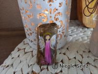 Hosentaschen-Schutzengel * Holz * Pink