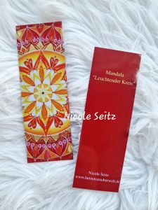 Lesezeichen * Mandala "Leuchtender Kreis" 5 x 15 cm